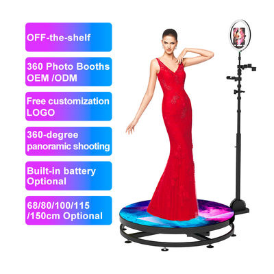 48h 빠른 DHL 배송 LED 마법 거울과 아이패드 115cm 케이스와 함께 360 비디오 사진 부스