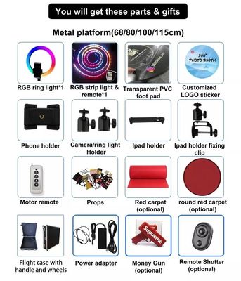 잊을 수 없는 경험을 위해 LED 아이패드 카메라와 함께 360 비디오 포토부스 자동