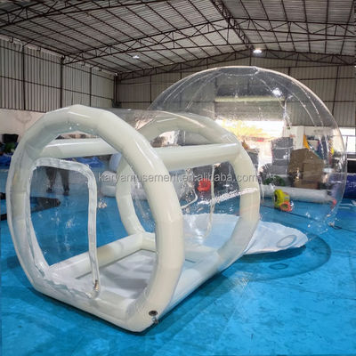비와 PVC 재료를 불어 넣는 크리스마스 웨딩을 위한 흰색 팽창형 거품 텐트