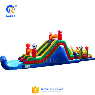 CE/EN71/EN14960 0.55mm PVC 텐폴린 재료에 대한 승인 된 팽창 장애물 경로
