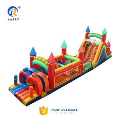CE/EN71/EN14960 0.55mm PVC 텐폴린 재료에 대한 승인 된 팽창 장애물 경로