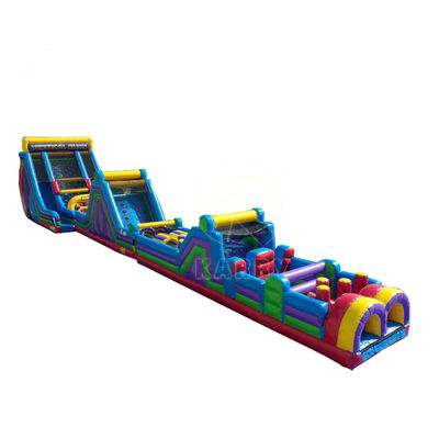 슬라이드 KR-OBS-904-2를 가진 PVC 부풀이 장애물 점프 코스