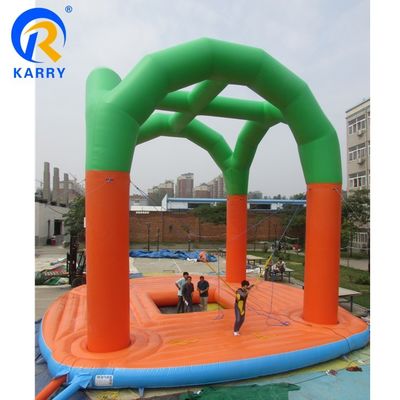 어린이와 성인용 Custom Logo Printed Outdoor Inflatable Bungee Trampoline Jumper