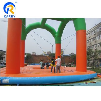 어린이와 성인용 Custom Logo Printed Outdoor Inflatable Bungee Trampoline Jumper