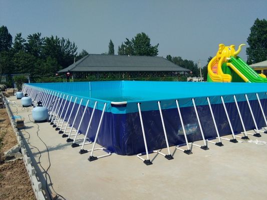 직사각형 정신 프레임 디지털 인쇄 로고 0.9mm PVC 재료 수영장