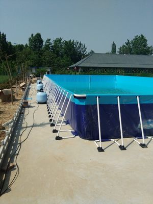 직사각형 정신 프레임 디지털 인쇄 로고 0.9mm PVC 재료 수영장