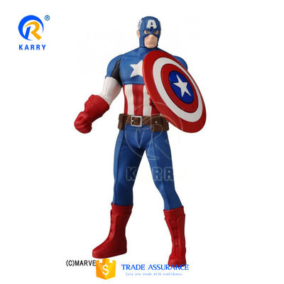 내구성 있는 PVC 마블 슈퍼히어로 펌프형 캡틴 아메리카