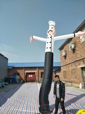 6m 펌플 셰프 스카이 댄싱 에어 튜브 댄서 남자 야외 광고용 무늬
