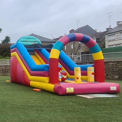 파티 임대 캔디 하우스 테마 CE/EN71/EN14960 인증으로 inflatable 건조 슬라이드