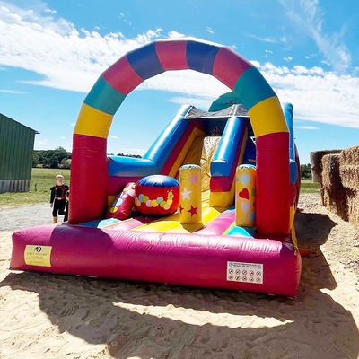 파티 임대 캔디 하우스 테마 CE/EN71/EN14960 인증으로 inflatable 건조 슬라이드