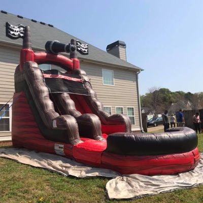 오락 물공원 장비 해적 물 슬라이드 수영장 PVC 상업용