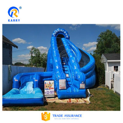 18ft PVC 파란색 수영장 카리 열대 점프 점프 성과 함께 풍선 물 슬라이드