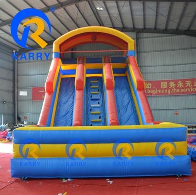 2023 더블 레인 로터리 디자인과 PVC 재질의 온실 야외 물 슬라이드 컴보 수영장