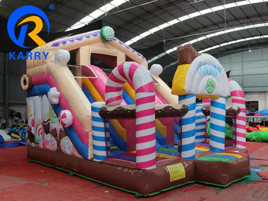 14FT 상업용 물 슬라이드 붓기용 듀얼 슬라이드 파티 렌터용 캔디 슬라이드