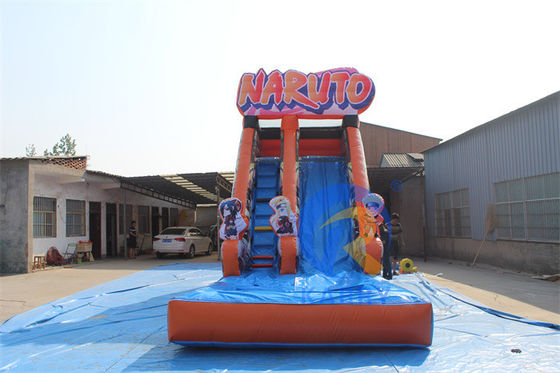 상업용 PVC 붓기장비 열혈 애니메이션 캐릭터 수영장과 함께 물 슬라이드