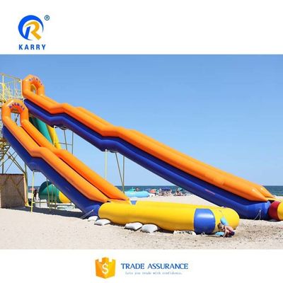 0.55mm PVC 텐플린 스레드 액세서리 수영장과 함께 대형 팽창 요트 슬라이드 포함