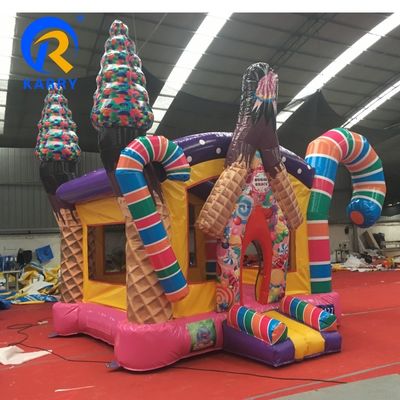 유니섹스용 블로어 Fun Candy Inflatable Bouncer 놀이터