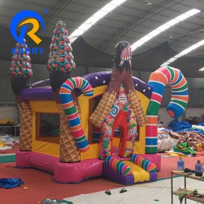 유니섹스용 블로어 Fun Candy Inflatable Bouncer 놀이터