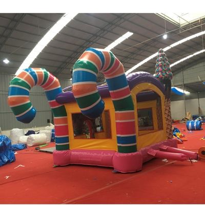 유니섹스용 블로어 Fun Candy Inflatable Bouncer 놀이터