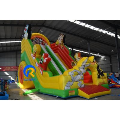워터 홈 정원 미니 튀기 Pvc 마리오 독립 수영장 만화 캐릭터 슬라이드와 함께 부풀이 가능한 튀기 집