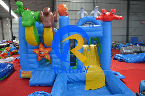 2024 16ft Jumping Inflatable Castle 슬라이드 콤보 수영장/ inflatable Bouncer Castle