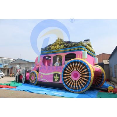 휴대용 및 내구성 있는 부풀이식 튀는 성 뒷마당 트램폴린 점프 하우스