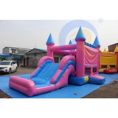 카리 노란 PVC 펌플 뱅저와 슬라이드 상업 콤보 점핑 캐슬