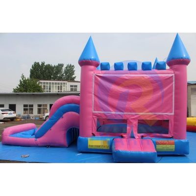 카리 노란 PVC 펌플 뱅저와 슬라이드 상업 콤보 점핑 캐슬
