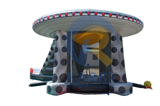 유니섹스 아웃도어 재미 UFO 상업용 펌플 가능한 점프 캐슬 슬라이드와 점프 영역