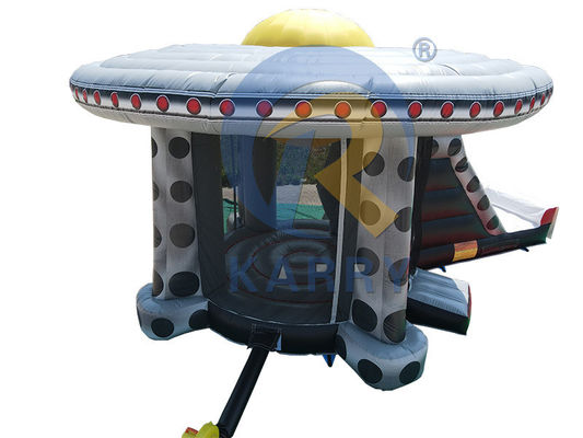 유니섹스 아웃도어 재미 UFO 상업용 펌플 가능한 점프 캐슬 슬라이드와 점프 영역