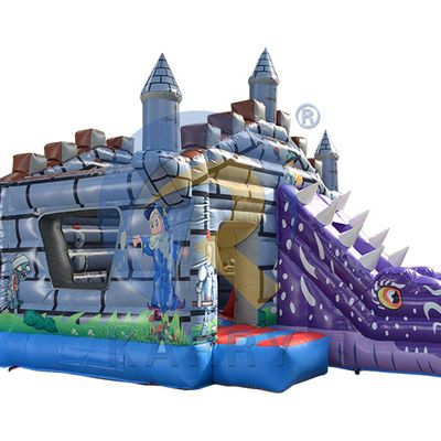 특징 PORTABLE Kids Inflatable Dry Jumper 슬라이드와 카멜레온이 있는 반짝이는 성