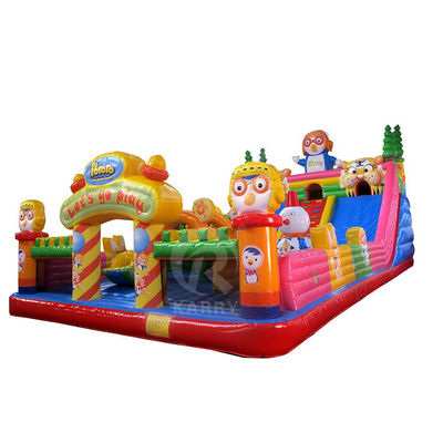 상업적 파티 임대용으로 붓기 가능한 Fun City 야외 놀이 공원 바운서 슬라이드