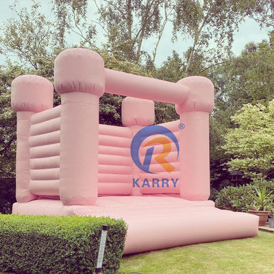 포터블 핑크 파스텔 점핑 캐슬 파티 상업용 월걸음 결혼식 반짝이는 집