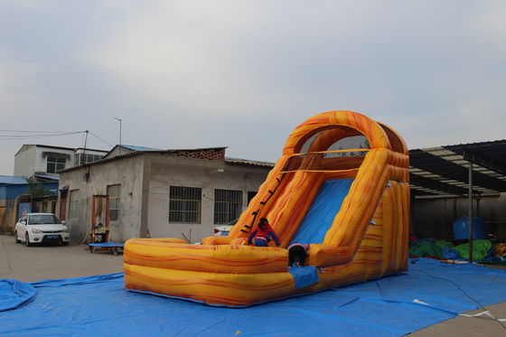 여름 워터 파크 아이 장난감 게임 수영장과 함께 18ft PVC 부풀이 물 슬라이드