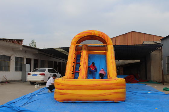 여름 워터 파크 아이 장난감 게임 수영장과 함께 18ft PVC 부풀이 물 슬라이드