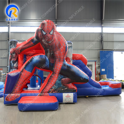 해상/공중 운송 PVC 스파이더맨 슬라이드 컴보와 함께 부풀이 스파운드 하우스