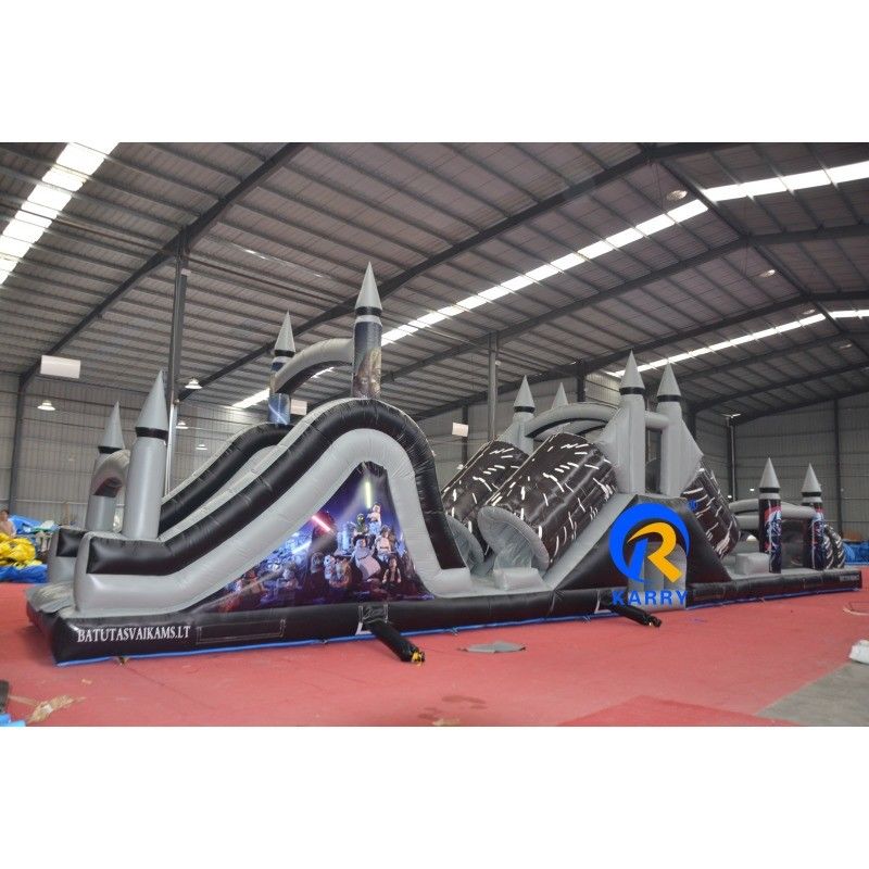 특징 포터블 회색과 검은색 18x3.5m 블로어와 함께 풍기는 장애물 코스 사용자 정의