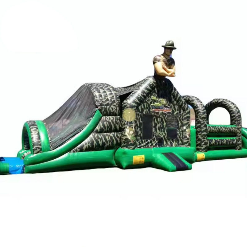 CE/EN71/EN14960 0.55mm PVC 텐폴린 재료에 대한 승인 된 팽창 장애물 경로