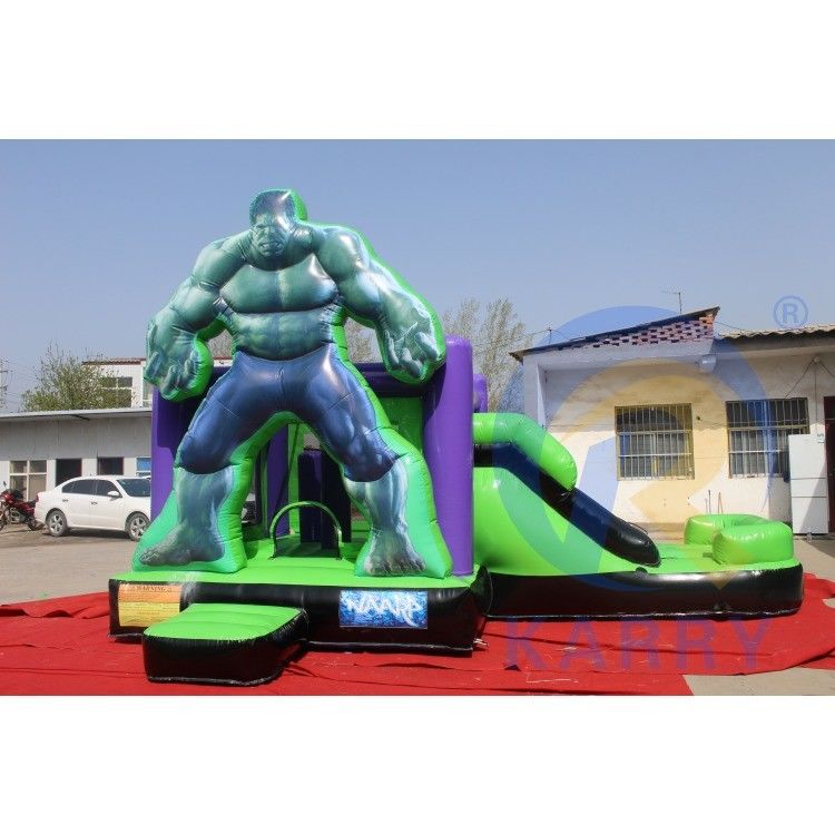 파티 임대 장비 슬라이드와 맞춤형 색상을 가진 내구성 있는 PVC 부풀이 바운서