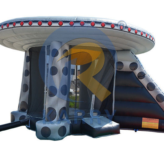 유니섹스 아웃도어 재미 UFO 상업용 펌플 가능한 점프 캐슬 슬라이드와 점프 영역